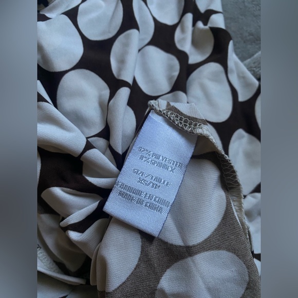 Y2k vintage Suzy cream & brown polka dot dress - Picture 12 of 12